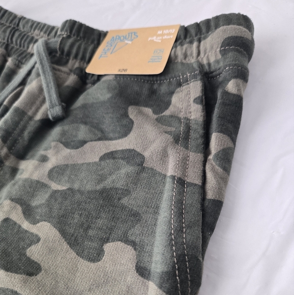 Thereabouts Boy's Green Camo Shorts with Drawstring and Pocket Size M 10/12. NTW - Picture 3 of 9